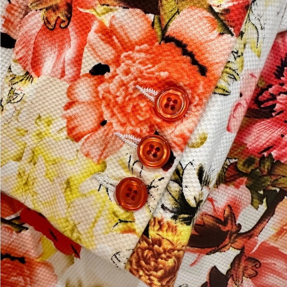 Linea Domani Limited Collection Floral Blazer Peaked Collar New With Tags - Picture 3 of 8
